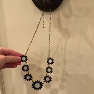 Navy Floral Necklace